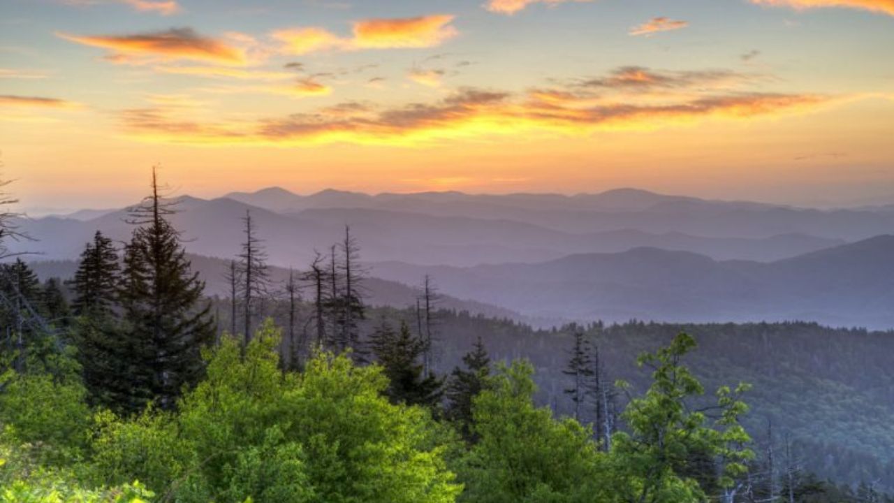 A scenic overlook of Gatlinburg, showcasing its mountainous surroundings.